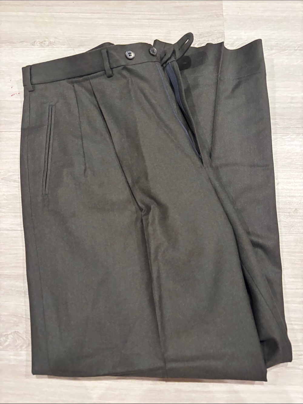 Ermenegildo Zegna Dark Charcoal Dress Trousers